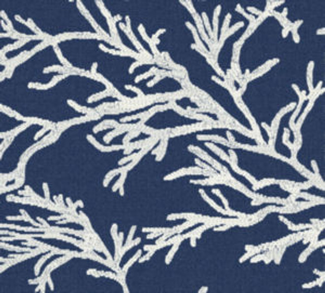 Riviera Navy 160 by Norbar Designer Fabric HEAT WAVE 100% SOLUTION DYED ACRYLIC GERMANY 24 1/2"V 26"H 53 - Swanky Fabrics -