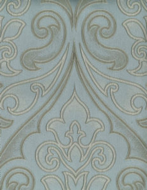 Quota Slate by Norbar Designer Fabric SPLENDOR 100% POLYESTER INDIA 18 3/8"V 9 1/4"H 57 - Swanky Fabrics -