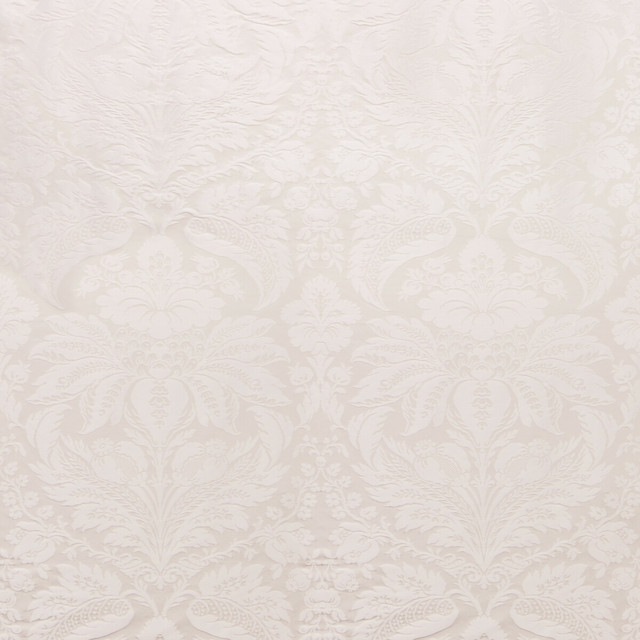 Damask Pierre Snow by Brunschwig & Fils Fabric Brunschwig & Fils Fabric Damask Pierre SnowFabric B&F SHOWROOM EXCLUSIVE 2019 COTTON - 70%;SILK - 30% France </p><p>Repeat: H: 25.5, V: 31 51 - Fabric Carolina -