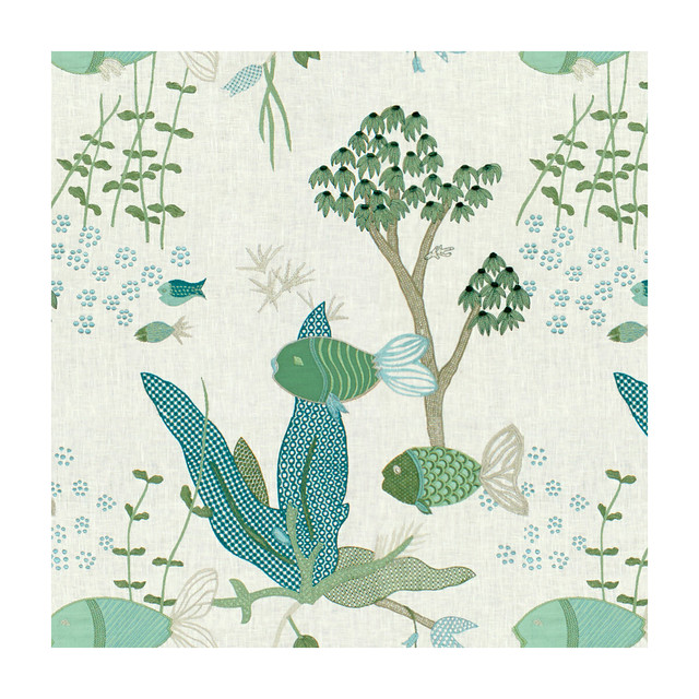 Lyford Cay Seafoam by Brunschwig & Fils Fabric Brunschwig & Fils Fabric Lyford Cay SeafoamFabric LES TROPIQUES LINEN - 58%;VISCOSE - 20%;COTTON - 16%;SPUN POLYESTER - 6% India </p><p>Repeat: H: 24, V: 31.5 48 - Fabric Carolina -