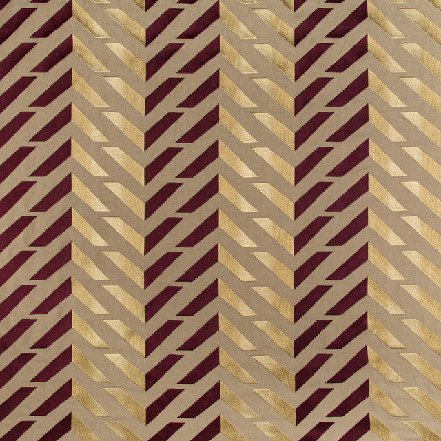 Les Vagues Emb Plum/Gold by Brunschwig & Fils Fabric Brunschwig & Fils Fabric Les Vagues Emb Plum/GoldFabric LES ENSEMBLIERS II LINEN - 74%;RAYON - 26% India </p><p>Repeat: H: 26.75, V: 13 53.5 - Fabric Carolina -