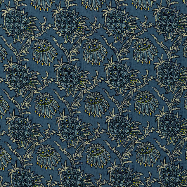 Brassac Print Indigo by Brunschwig & Fils Fabric Brunschwig & Fils Fabric Brassac Print IndigoFabric EN VACANCES II POLYESTER - 100% Italy </p><p>Repeat: H: 9.05, V: 13.38 55.11 - Fabric Carolina -