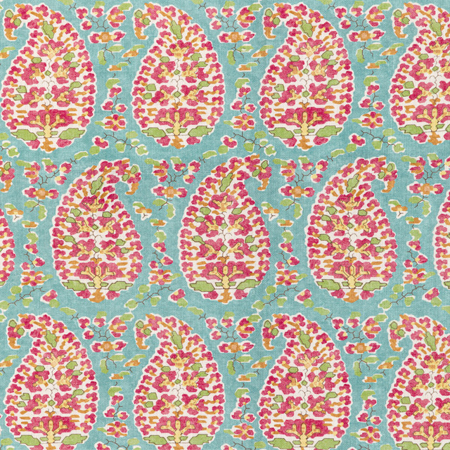 Rougier Print Aqua by Brunschwig & Fils Fabric Brunschwig & Fils Fabric Rougier Print AquaFabric EN VACANCES II POLYESTER - 100% United Kingdom </p><p>Repeat: H: 7.72, V: 9.31 54 - Fabric Carolina -