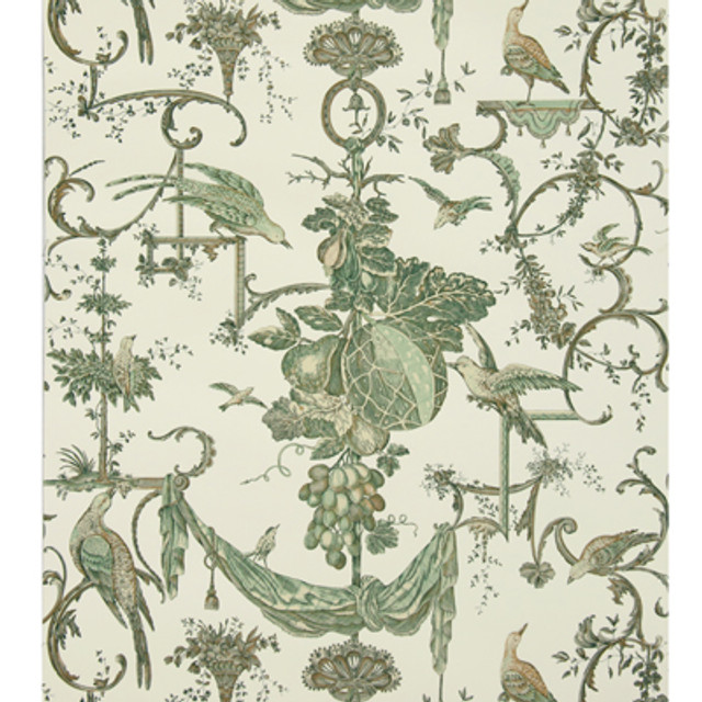 Kininvie Leaf On White by Brunschwig & Fils Wallcovering Brunschwig & Fils Wallcovering Kininvie Leaf On WhiteWallcovering PAPER - 100% United States </p><p>Repeat: H: 28.5, V: 28.5 29 - Fabric Carolina -