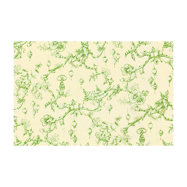 Festival Of Lanterns Linen Print Green by Brunschwig & Fils Fabric Brunschwig & Fils Fabric Festival Of Lanterns Linen Print GreenFabric MAISONNETTE LINEN - 100% United States </p><p>Repeat: H: 53.5, V: 36 54 - Fabric Carolina -
