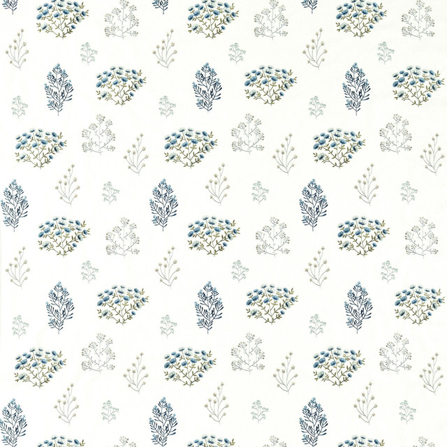 Floris Mineral/Denim by Clarke And Clarke Fabric Clarke And Clarke Fabric Floris Mineral/DenimFabric CLARKE & CLARKE BOTANIST POLYESTER - 52%;COTTON - 48% India </p><p>Repeat: H: 17, V: 25.6 51 - Fabric Carolina -