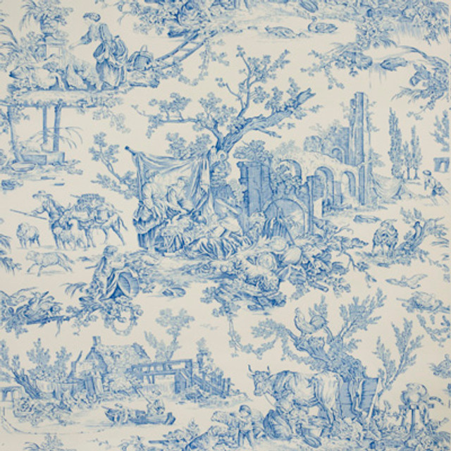 Le Hameau Bluebell by Brunschwig & Fils Wallcovering Brunschwig & Fils Wallcovering Le Hameau BluebellWallcovering PAPER - 100% United States </p><p>Repeat: H: 34.5, V: 34.5 34.5 - Fabric Carolina -