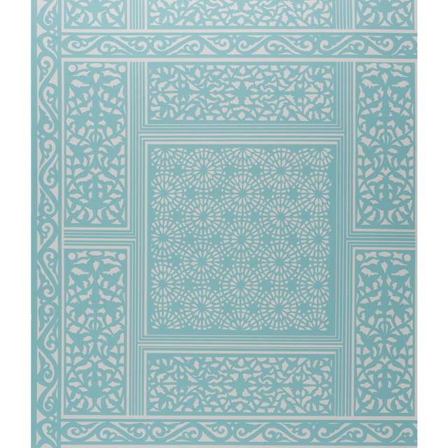 Bombay Aqua by Brunschwig & Fils Wallcovering Brunschwig & Fils Wallcovering Bombay AquaWallcovering VOLUME 56 PAPER - 100% United States </p><p>Repeat: H: 27, V: 28 27 - Fabric Carolina -