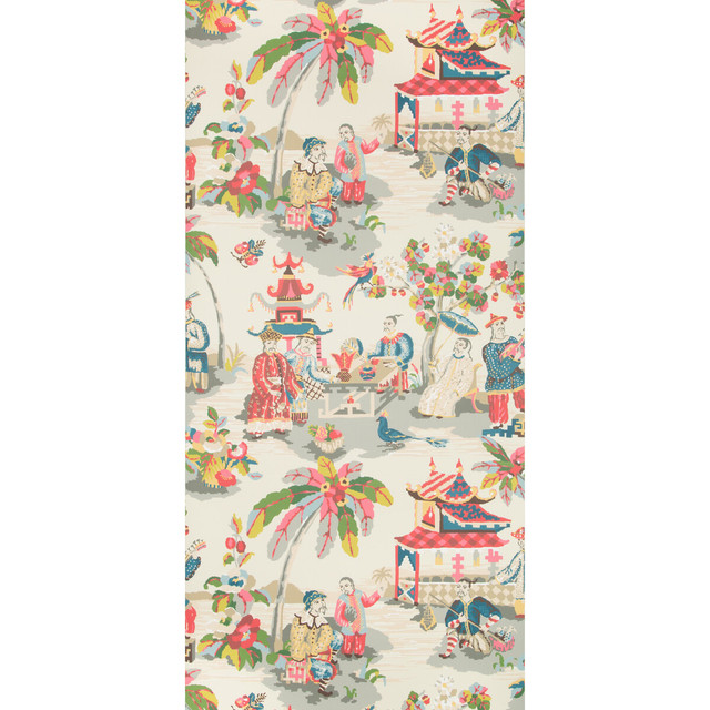 Xian Prussian/Red by Brunschwig & Fils Wallcovering Brunschwig & Fils Wallcovering Xian Prussian/RedWallcovering VOLUME 57 CELLULOSE - 45%;BINDER - 20%;MINERAL FILLERS - 20%;POLYESTER - 15% United Kingdom </p><p>Repeat: H: 27.5, V: 36.8 27.5 - Fabric Carolina -