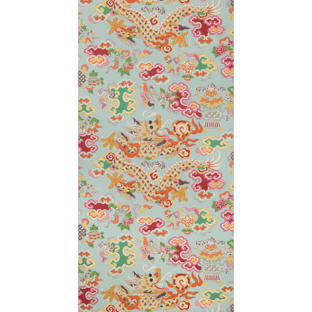 Ming Dragon Aqua by Brunschwig & Fils Wallcovering Brunschwig & Fils Wallcovering Ming Dragon AquaWallcovering SUMMER PALACE WALLPAPERS CELLULOSE - 45%;BINDER - 20%;MINERAL FILLERS - 20%;POLYESTER - 15% United Kingdom </p><p>Repeat: H: 27.5, V: 27.2 27.5 - Fabric Carolina -