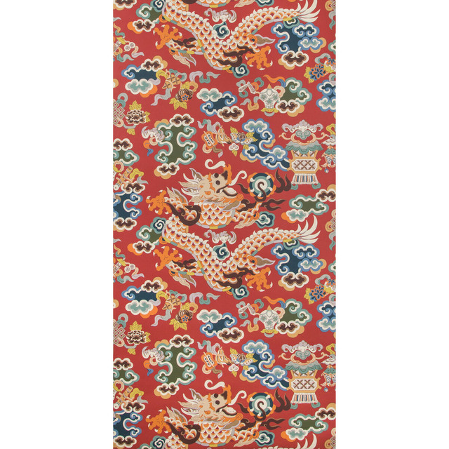 Ming Dragon Claret by Brunschwig & Fils Wallcovering Brunschwig & Fils Wallcovering Ming Dragon ClaretWallcovering SUMMER PALACE WALLPAPERS CELLULOSE - 45%;BINDER - 20%;MINERAL FILLERS - 20%;POLYESTER - 15% United Kingdom </p><p>Repeat: H: 27.5, V: 27.2 27.5 - Fabric Carolina -