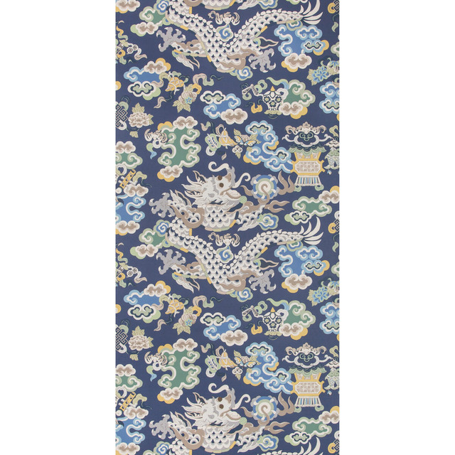 Ming Dragon Lapis by Brunschwig & Fils Wallcovering Brunschwig & Fils Wallcovering Ming Dragon LapisWallcovering SUMMER PALACE WALLPAPERS CELLULOSE - 45%;BINDER - 20%;MINERAL FILLERS - 20%;POLYESTER - 15% United Kingdom </p><p>Repeat: H: 27.5, V: 27.2 27.5 - Fabric Carolina -
