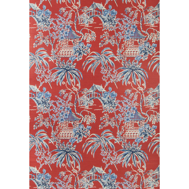 Tongli Red by Brunschwig & Fils Wallcovering Brunschwig & Fils Wallcovering Tongli RedWallcovering SUMMER PALACE WALLPAPERS SISAL - 100% United Kingdom </p><p>Repeat: H: 16.73, V: 20.79 33.5 - Fabric Carolina -