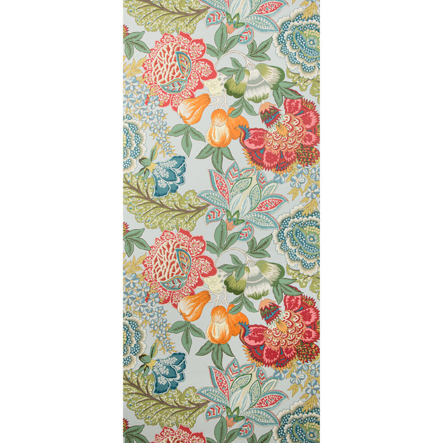 Karabali Aqua by Brunschwig & Fils Wallcovering Brunschwig & Fils Wallcovering Karabali AquaWallcovering GRAND BAZAAR WALLPAPERS PAPER - 100% United Kingdom </p><p>Repeat: H: 26.25, V: 26.25 27.5 - Fabric Carolina -