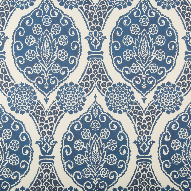Sufera Indigo by Brunschwig & Fils Wallcovering Brunschwig & Fils Wallcovering Sufera IndigoWallcovering GRAND BAZAAR WALLPAPERS CELLULOSE - 60%;POLYESTER - 24%;MINERAL FILLERS - 12%;BINDER - 4% Italy </p><p>Repeat: H: 26.77, V: 28.74 26.77 - Fabric Carolina -