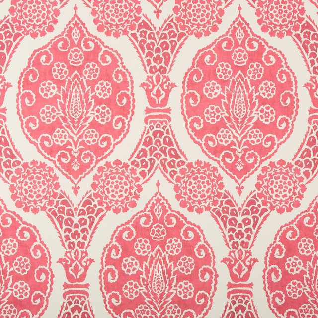 Sufera Pink by Brunschwig & Fils Wallcovering Brunschwig & Fils Wallcovering Sufera PinkWallcovering GRAND BAZAAR WALLPAPERS CELLULOSE - 60%;POLYESTER - 24%;MINERAL FILLERS - 12%;BINDER - 4% Italy </p><p>Repeat: H: 26.77, V: 28.74 26.77 - Fabric Carolina -