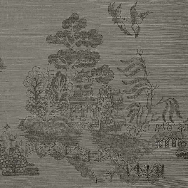 La Pagode Iron by Brunschwig & Fils Wallcovering Brunschwig & Fils Wallcovering La Pagode IronWallcovering LES ENSEMBLIERS WALLPAPERS GRASS - 85%;VISCOSE - 15% India </p><p>Repeat: H: 31.5, V: 31.5 31.5 - Fabric Carolina -
