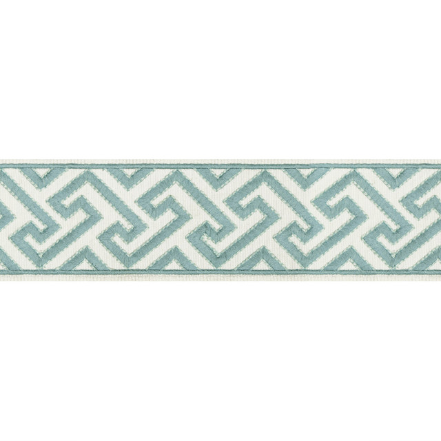 Sanchi Tape Aqua by Brunschwig & Fils Trim Brunschwig & Fils Trim Sanchi Tape AquaTrim TREILLIS PASSEMENTERIE POLYESTER - 100% India </p><p>Repeat: H: 2.37, V: 1.77 2.37 - Fabric Carolina -