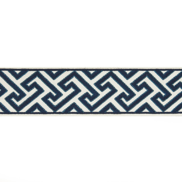 Sanchi Tape Indigo by Brunschwig & Fils Trim Brunschwig & Fils Trim Sanchi Tape IndigoTrim TREILLIS PASSEMENTERIE POLYESTER - 100% India </p><p>Repeat: H: 2.37, V: 1.77 2.37 - Fabric Carolina -
