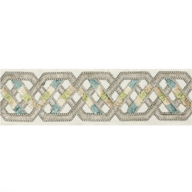 Loriyan Tape Grey by Brunschwig & Fils Trim Brunschwig & Fils Trim Loriyan Tape GreyTrim TREILLIS PASSEMENTERIE RAYON - 71%;POLYESTER - 29% India </p><p>Repeat: H: 2.56, V: 3.74 2.56 - Fabric Carolina -