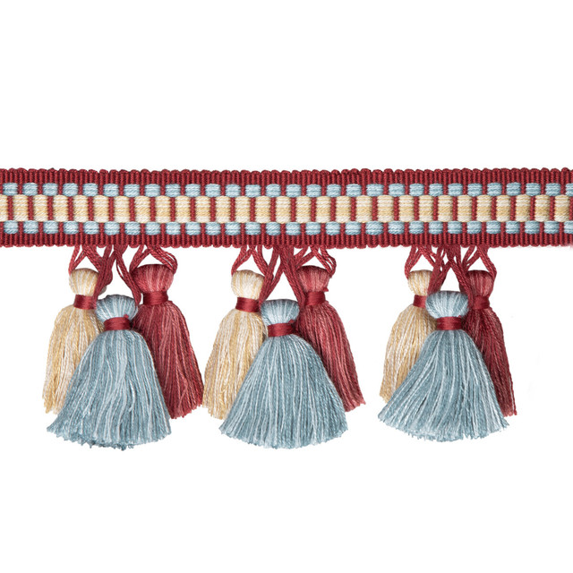 Andre Tassel Fringe Rose by Brunschwig & Fils Trim Brunschwig & Fils Trim Andre Tassel Fringe RoseTrim PASSEMENTERIE VOLUME I VISCOSE - 98%;POLYESTER - 2% China </p><p>Repeat: H: 1.77, V: 0 2.83 - Fabric Carolina -