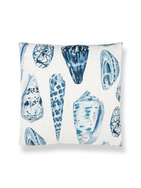 Coquina Linen Print Pillow 22 X 22 - Porcelain SCCOQUPILL0007 by Scalamandre Designer Pillows MODERN LUXURY 100% LINEN U.S.A. Horizontal: and Vertical: 0 - Swanky Fabrics -