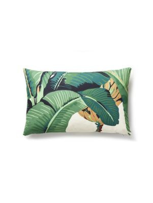 Hinson Palm Pillow 14 X 22 - Green HNLHINPILL0001 by Scalamandre Designer Pillows 100% COTTON U.S.A. Horizontal: and Vertical: 0 - Swanky Fabrics -