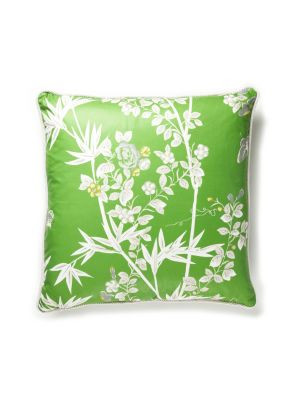 Jardin De Chine Pillow 22 X 22 - Jade SCJARDPILL0004 by Scalamandre Designer Pillows 100% COTTON Horizontal: and Vertical: 0 - Swanky Fabrics -