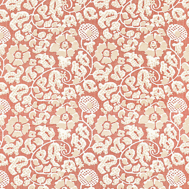 Maiden Floral Terracotta by Grey Watkins Fabric Grey Watkins Fabric Maiden Floral TerracottaFabric FOLKLORE 60% LINEN 30% COTTON 10% NYLON THAILAND </p><p>Repeat: H: 10.75", V: 13" 53" - Fabric Carolina -