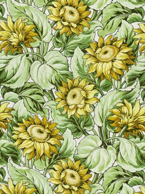 Sunflower Print Harvest GW166310001 by Grey Watkins Designer Fabric FOLKLORE 90% COTTON 10% LINEN UNITED KINGDOM MEDIUM DUTY Horizontal: 31.5" and Vertical: 27.25" 54 - Swanky Fabrics -