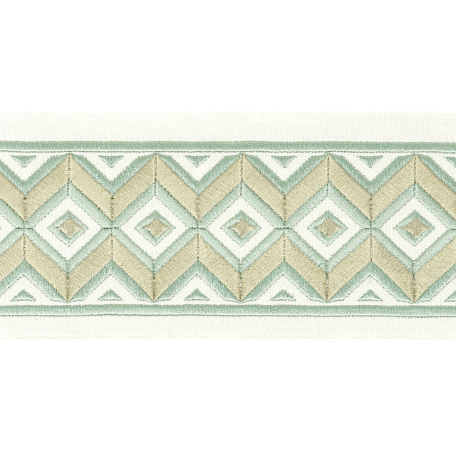 Midland Tape 3 Shoreline by Stout Trim Stout Trim Midland Tape 3 ShorelineTrim STITCHED UP TRIM INDIA </p><p>Repeat: H: 4.000, V: 1.500 4 in - Fabric Carolina -
