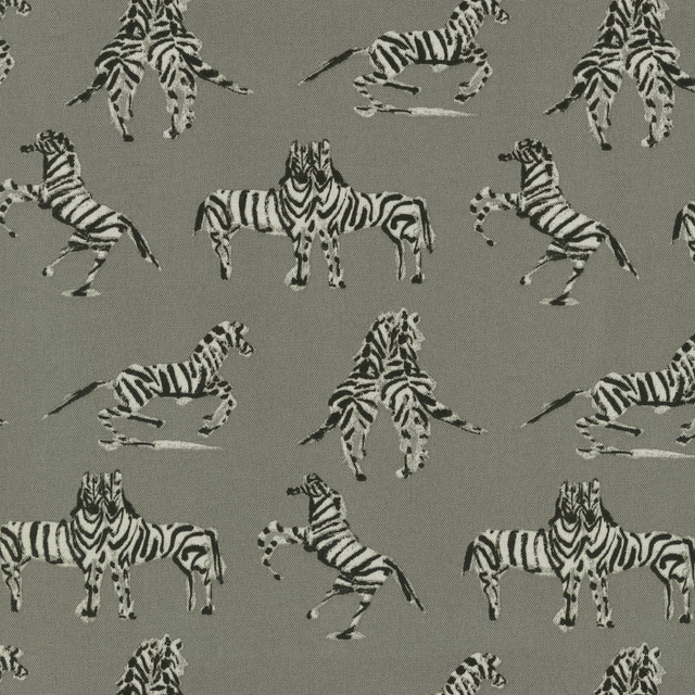 Od Dr Zebra Silver 180261 by Novogratz Designer Fabric - 100% Polyester PAKISTAN Horizontal: 9 and Vertical: 12.75 55 - Swanky Fabrics -