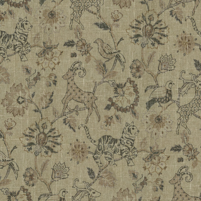 On Safari Toast 410662 by PKL Studio Designer Fabric - 80% Polyester 20% Rayon Back:100% Acrylic latex/needle punch CHINA 51000 Horizontal: 13.5 and Vertical: 27 55 - Swanky Fabrics -