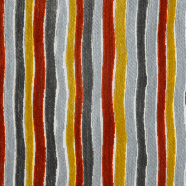 Palisade # 708 Molten by Maxwell Designer Fabric PERFORMANCE WOVENS-VOL. V PAINTBRUSH 85% POLYESTER/15% COTTON TURKEY V-7" H-23" 53" - Swanky Fabrics -