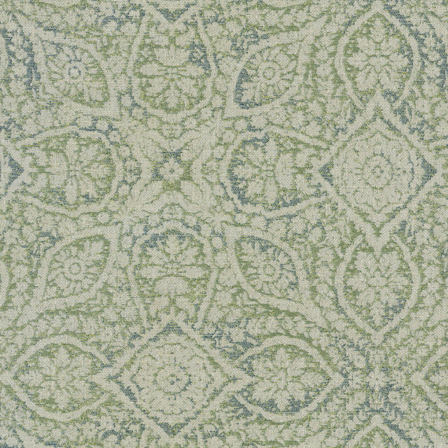 Damask Foliage Spring 411501 by PKL Studio Designer Fabric - 74% polyester, 21% cotton, 5% linen India 51000 Horizontal: 13.5 and Vertical: 13.8 54 - Swanky Fabrics -