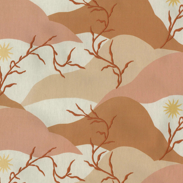 Washed Ashore Terracotta 140032 by Elana Gabrielle Designer Fabric