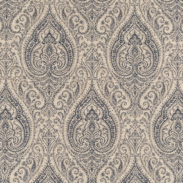 CB600-214 by Charlotte Designer Fabric Shades of Navy 100% Polyester Asia Exceeds 42,000 Wyzenbeek Rubs </p><p>Repeat: Horizontal 14.5" x Vertical 26" 54 Inches - Swanky Fabrics -