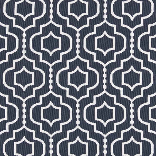 D2564 Navy by Charlotte Designer Fabric Veranda 100% Polypropylene USA Exceeds 60,000 Wyzenbeek Rubs </p><p>Repeat: Horizontal 5" x Vertical 7" 54 Inches - Swanky Fabrics -
