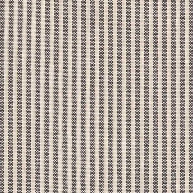 D2586 Ticking Coal by Charlotte Designer Fabric Classic Wovens 51% Cotton, 49% Recycled Polyester USA Exceeds 80,000 Wyzenbeek Rubs </p><p>Repeat: Horizontal .5" 54 Inches - Swanky Fabrics -