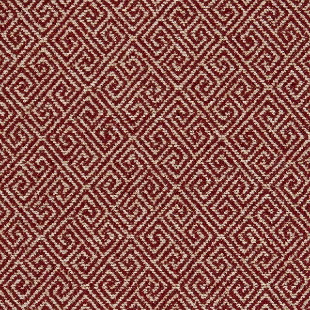 D2615 Greek Key Crimson by Charlotte Designer Fabric Classic Wovens 64% Polyester, 36% Acrylic USA Exceeds 100,000 Wyzenbeek Rubs </p><p>Repeat: Horizontal 3" x Vertical 3" 54 Inches - Swanky Fabrics -