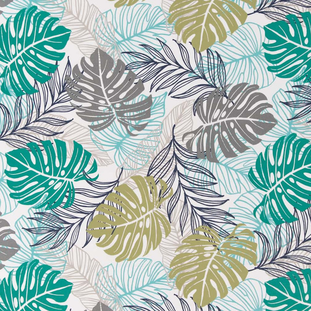 D2738 Jade by Charlotte Designer Fabric Patio Prints II 100% Spun Polyester Asia Exceeds 60,000 Wyzenbeek Rubs </p><p>Repeat: Horizontal 25.5" x Vertical 25" 54 Inches - Swanky Fabrics -