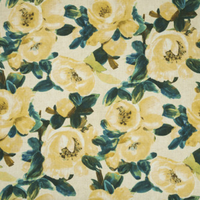Roseland Lemon by Mitchell Designer Fabric #2203 95% Polyester,5% Linen Imported </p><p>Repeat: Horizontal: 27 and Vertical: 26 54 - Swanky Fabrics -