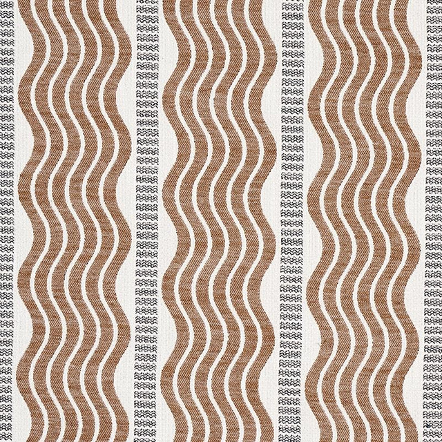 Sina Stripe Brown 79942 by Schumacher Designer Fabric Copacabana 7.0" - Swanky Fabrics -