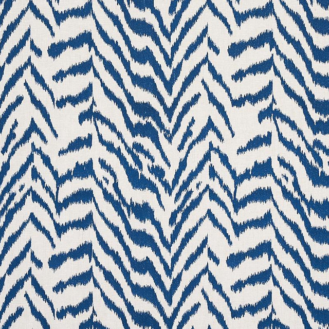 Quincy Embroidery On Linen Navy 80672 by Schumacher Designer Fabric Perennial Favorites 17.33" - Swanky Fabrics -