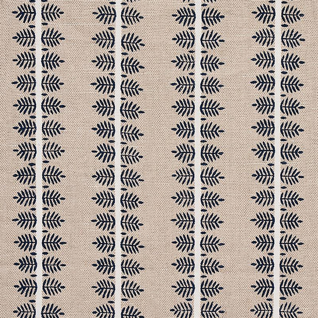 Alva Hand Block Print Blue 80522 by Schumacher Designer Fabric New Traditional 3.25" - Swanky Fabrics - Alva Hand Block Print Blue 80522 by Schumacher Designer Fabric New Traditional 3.25" - Swanky Fabrics -
