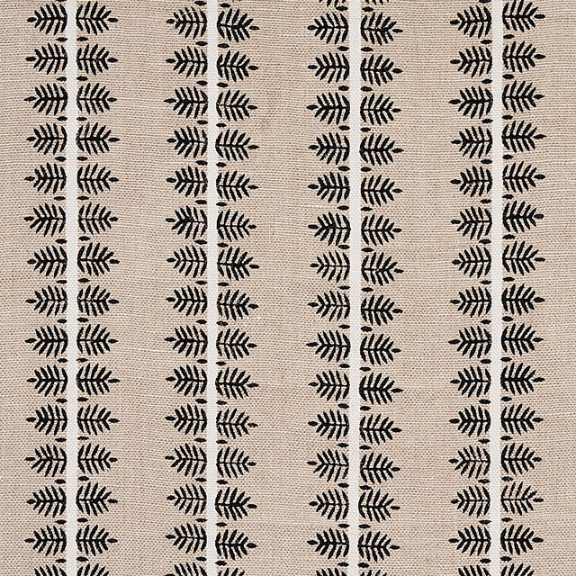 Alva Hand Block Print Black 80523 by Schumacher Designer Fabric New Traditional 3.25" - Swanky Fabrics - Alva Hand Block Print Black 80523 by Schumacher Designer Fabric New Traditional 3.25" - Swanky Fabrics -