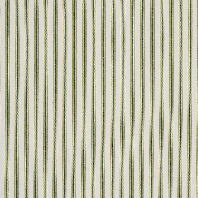 Wellfleet Ticking Stripe Green 60075 by Schumacher Designer Fabric New Traditional - Swanky Fabrics - Wellfleet Ticking Stripe Green 60075 by Schumacher Designer Fabric New Traditional - Swanky Fabrics -