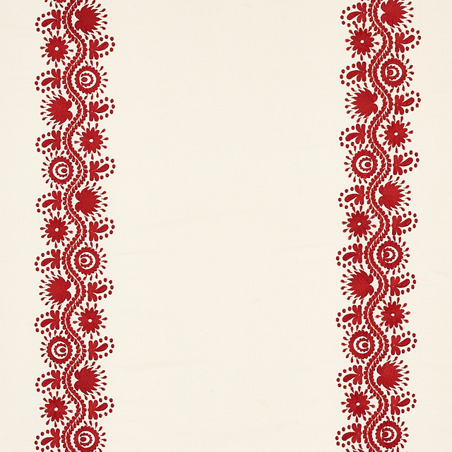 Theodora Embroidery Red 80742 by Schumacher Fabric Schumacher Fabric Theodora Embroidery Red 80742Fabric LINEN 50% INDIA </p><p>Repeat: H: HORZ. 25 3/5" (65CM), V: VERT. 51" (130CM) 51 - Fabric Carolina - Theodora Embroidery Red 80742 by Schumacher Fabric Schumacher Fabric Theodora Embroidery Red 80742Fabric LINEN 50% INDIA </p><p>Repeat: H: HORZ. 25 3/5" (65CM), V: VERT. 51" (130CM) 51 - Fabric Carolina -