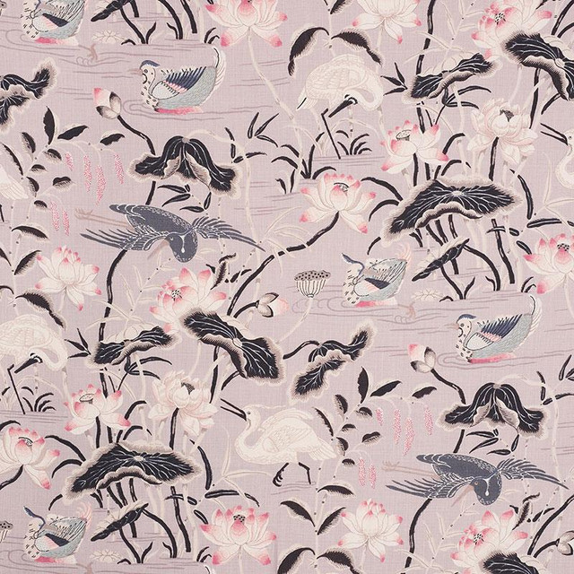 Lotus Garden Lilac 172937 by Schumacher Designer Fabric Schumacher Classics 27.0" - Swanky Fabrics - Lotus Garden Lilac 172937 by Schumacher Designer Fabric Schumacher Classics 27.0" - Swanky Fabrics -