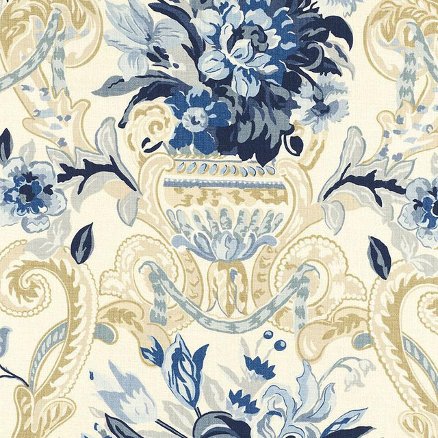 Aylesbury Vase Delft 173843 by Schumacher Designer Fabric Classic Prints 27.0" - Swanky Fabrics -